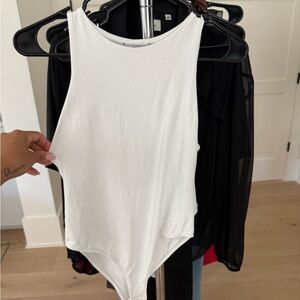 White Sleeveless Bodysuit